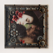 Persoonlijk romantisch cadeau fotosjabloon legpuzzel (Horizontaal)