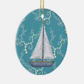 Persoonlijk rondzwemwater in de zweefboot keramisch ornament (Rechts)