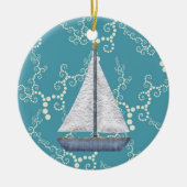 Persoonlijk rondzwemwater in de zweefboot keramisch ornament (Voorkant)