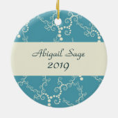 Persoonlijk rondzwemwater in de zweefboot keramisch ornament (Achterkant)