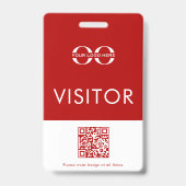 Persoonlijk Rood Bedrijfslogo Bezoekersbadge Badge (Achterkant)