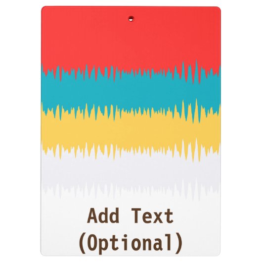 Persoonlijk rood Blauw Geel Grijs Grijs KUT Klembord (Achterkant)