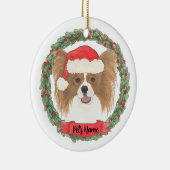 Persoonlijk rood en wit papier keramisch ornament (Rechts)