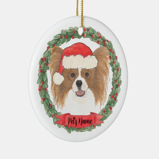 Persoonlijk rood en wit papier keramisch ornament (Rechts)