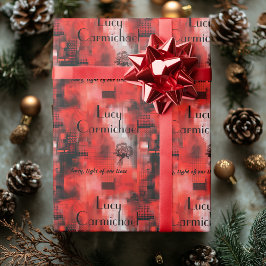 Persoonlijk rood en zwart cadeauverpakkings papier
