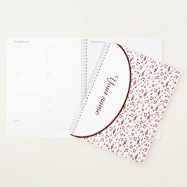Persoonlijk rood muziek thema planner