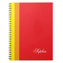 Persoonlijk rood spiraalnotitieboek journaal voor notitieboek