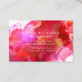 Persoonlijk rood verfhaar & schoonheidsVisitekaart Visitekaartje (Achterkant)