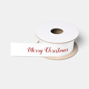 Persoonlijk Rood Wit Kerstscript Satijnen Lint