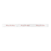 Persoonlijk Rood Wit Kerstscript Satijnen Lint (Voorkant)