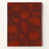 Persoonlijk rood & zwart abstract spiral notebook notitieboek (Achterkant)