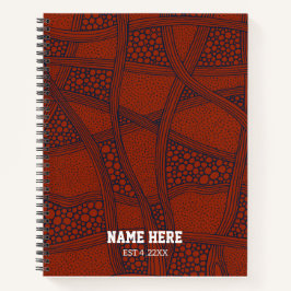 Persoonlijk rood & zwart abstract spiral notebook notitieboek
