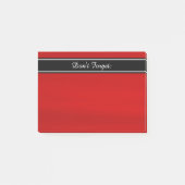Persoonlijk rood zwart artikel post-it® notes (Voorkant)