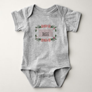 Persoonlijk Roos Baby Girl Bodysuit