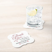 Persoonlijk Roos Gold Bedankt voor je huwelijk Kartonnen Onderzetters (Insitu)