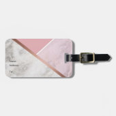 Persoonlijk Roos Gold Marble Bagagelabel (Voorkant horizontaal)