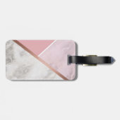 Persoonlijk Roos Gold Marble Bagagelabel (Achterkant horizontaal)