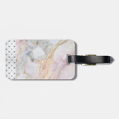 Persoonlijk Roos Gold Marble Bagagelabel (Achterkant horizontaal)