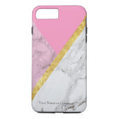 Persoonlijk Roos Gold Marble iPhone Tough Hoesje (Achterkant)