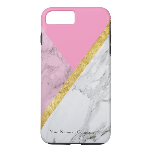 Persoonlijk Roos Gold Marble iPhone Tough Hoesje (Achterkant)
