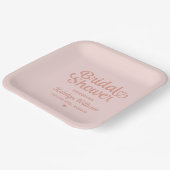 Persoonlijk Roos Gold Pink Wedding Vrijgezellenfee Papieren Bordje (Gebogen)