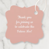 Persoonlijk Roos Gold Wedding Vrijgezellenfeest Bedankjes Labels (Achterkant)