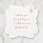 Persoonlijk Roos Gold Wedding Vrijgezellenfeest Bedankjes Labels (Achterkant)