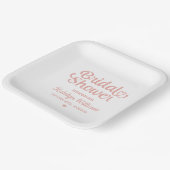 Persoonlijk Roos Gold Wedding Vrijgezellenfeest Papieren Bordje (Gebogen)