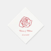 Persoonlijk Roos Wedding Napkins Servetten (Hoek)