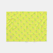 Persoonlijk Roosknop Patroon Fleece Deken (Voorkant (Horizontaal))