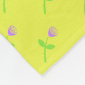 Persoonlijk Roosknop Patroon Fleece Deken (Hoek)