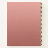 Persoonlijk Rose Goud Monogram Notitieboek (Achterkant)