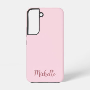 Persoonlijk Rose Goud Script Monogram Naam Samsung Galaxy Hoesje