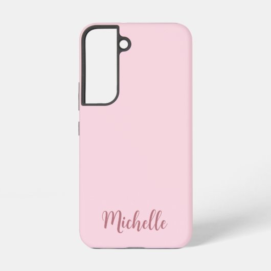 Persoonlijk Rose Goud Script Monogram Naam Samsung Galaxy Hoesje (Achterkant)