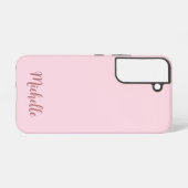 Persoonlijk Rose Goud Script Monogram Naam Samsung Galaxy Hoesje (Achterkant horizontaal)