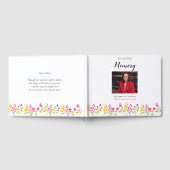 Persoonlijk rouwboeket bloemige herdenkings herinn gastenboek (Volledig)