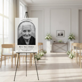 Persoonlijk rouwfoto bord