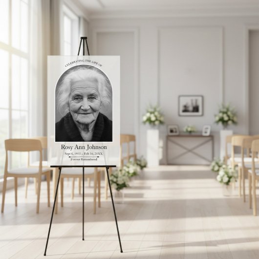 Persoonlijk rouwfoto bord