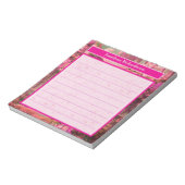 Persoonlijk Roze Abstract Bos Wereld Notitieblok (Linkerzijde)