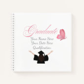 Persoonlijk Roze Afstudeercadeau, Eigen Naam Notitieboek (Voorkant)