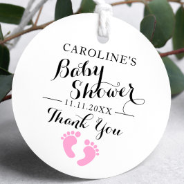 Persoonlijk Roze Baby Meisje Baby shower Bedankjes Labels