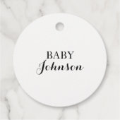 Persoonlijk Roze Baby Meisje Baby shower Bedankjes Labels (Achterkant)