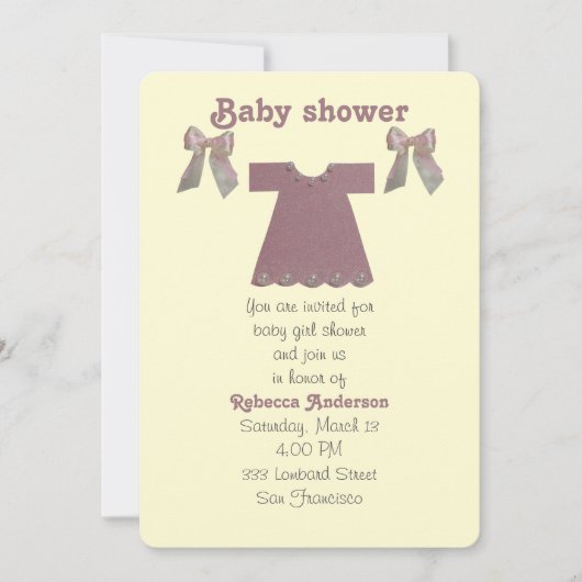 Persoonlijk, Roze babyjurk voor meisjes Kaart (Voorkant)