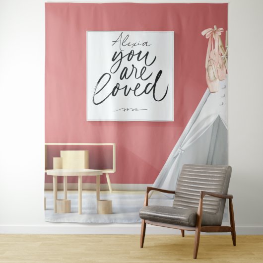Persoonlijk Roze Ballet Dansstudio Achtergrondsche Wandkleed (In situ)