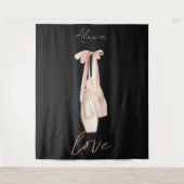 Persoonlijk Roze Ballet Dansstudio Achtergrondsche Wandkleed (Voorkant)