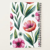 Persoonlijk Roze Bloemenschilderij Spiraal Planner (Achterkant)