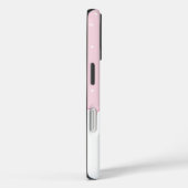 Persoonlijk Roze Bloemmotief met Stippen Monogram Case-Mate iPhone Case (Achterkant / Rechts)