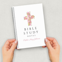 Persoonlijk Roze Bloemmotief Religieus Kruis