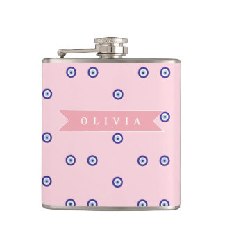 Persoonlijk Roze Boosaardig Oog Aangepast Cadeau Heupfles