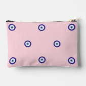 Persoonlijk Roze Boze Oog Patroon Monogram Etui (Achterkant)